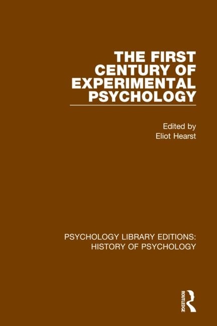 Couverture_The First Century of Experimental Psychology