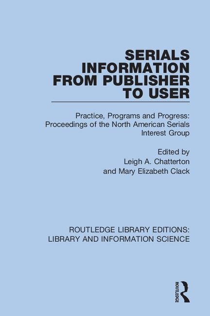 Front cover_Serials Information From Publisher To User