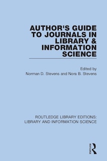 Front cover_Author's Guide To Journals In Library And Information Science