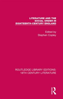 Couverture_Literature And The Social Order In Eighteenth-century England