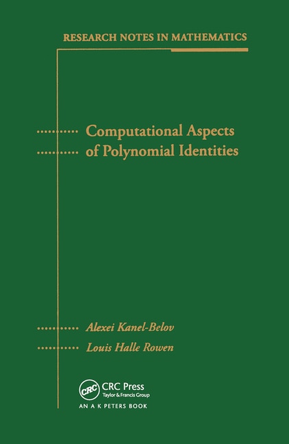 Couverture_Computational Aspects Of Polynomial Identities