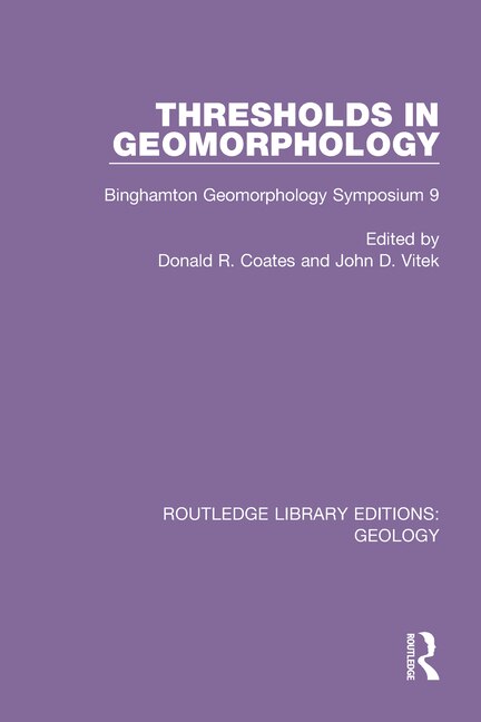 Front cover_Thresholds in Geomorphology