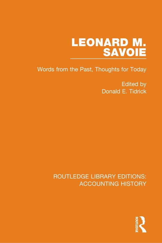 Front cover_Leonard M. Savoie