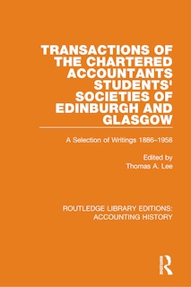 Couverture_Transactions Of The Chartered Accountants Students' Societies Of Edinburgh And Glasgow