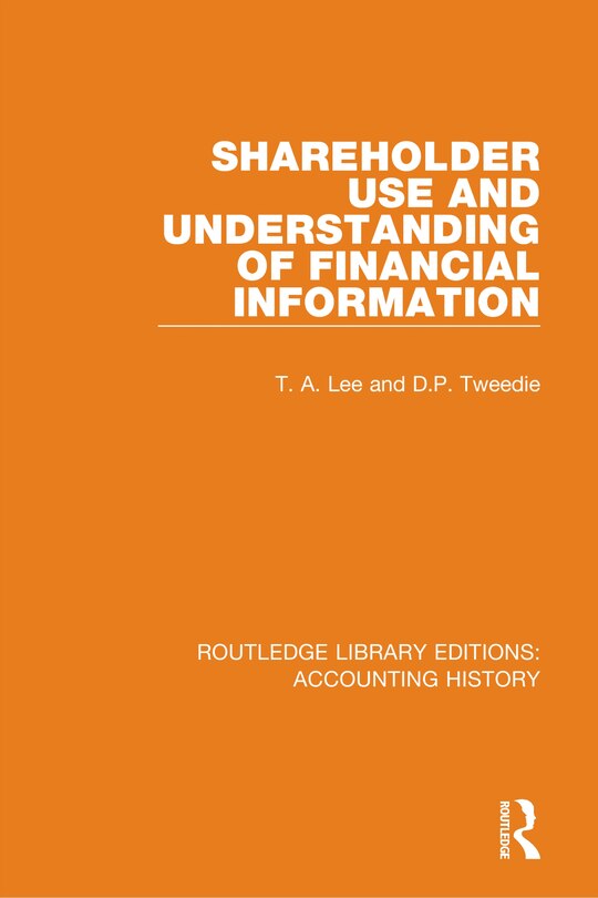 Couverture_Shareholder Use And Understanding Of Financial Information