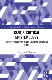 Front cover_Kant's Critical Epistemology