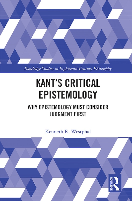 Couverture_Kant's Critical Epistemology