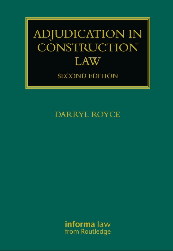 Front cover_Adjudication in Construction Law