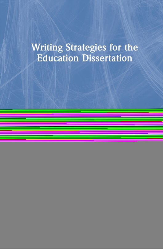Front cover_Writing Strategies For The Education Dissertation