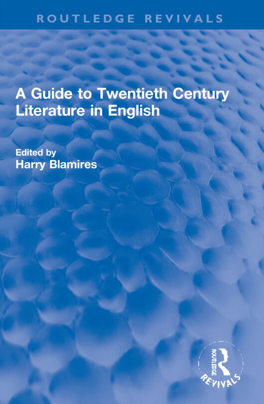 Front cover_A Guide to Twentieth Century Literature in English