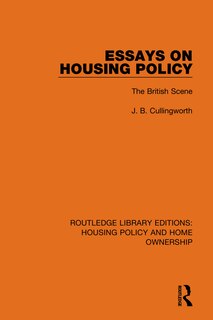 Couverture_Essays On Housing Policy