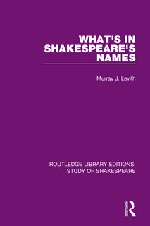 Front cover_What's in Shakespeare's Names
