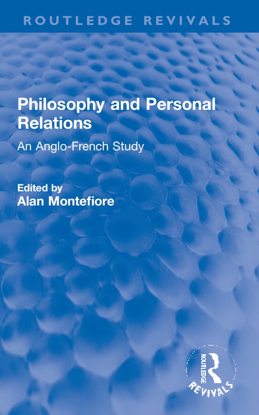 Front cover_Philosophy And Personal Relations
