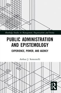 Couverture_Public Administration and Epistemology
