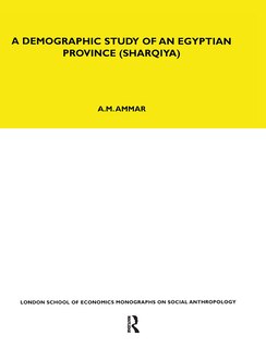 Front cover_A Demographic Study of an Egyptian Province (Sharquiya)