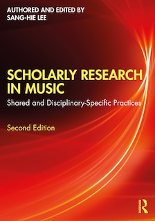 Front cover_Scholarly Research In Music
