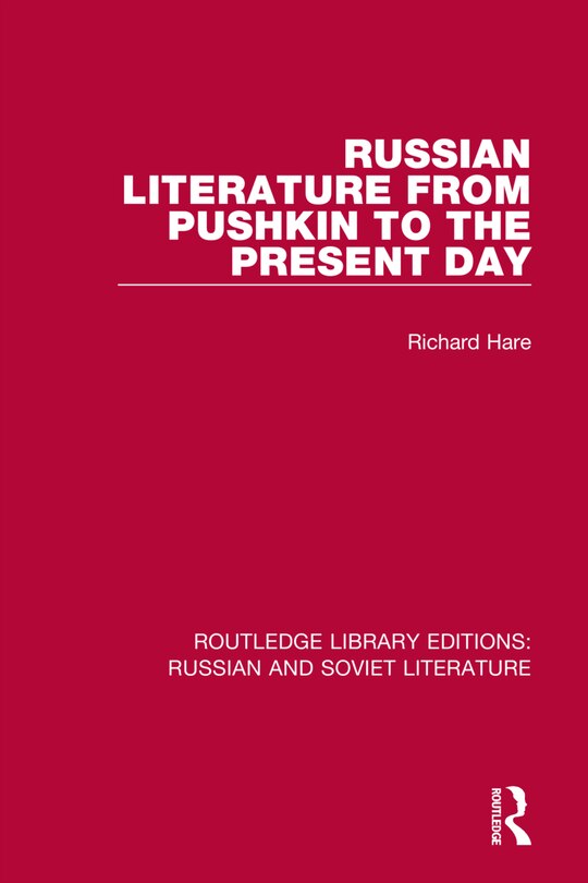 Front cover_Russian Literature From Pushkin To The Present Day