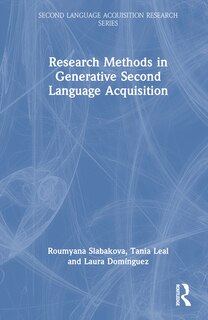 Front cover_Research Methods in Generative Second Language Acquisition