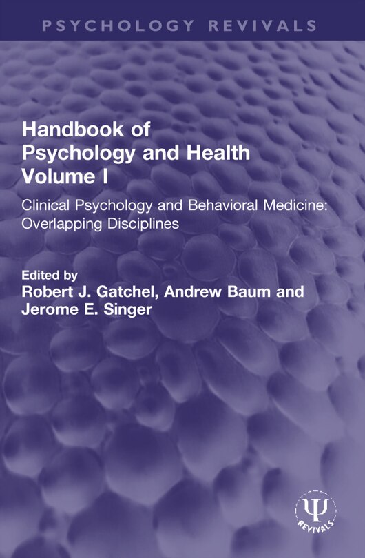 Couverture_Handbook of Psychology and Health, Volume I