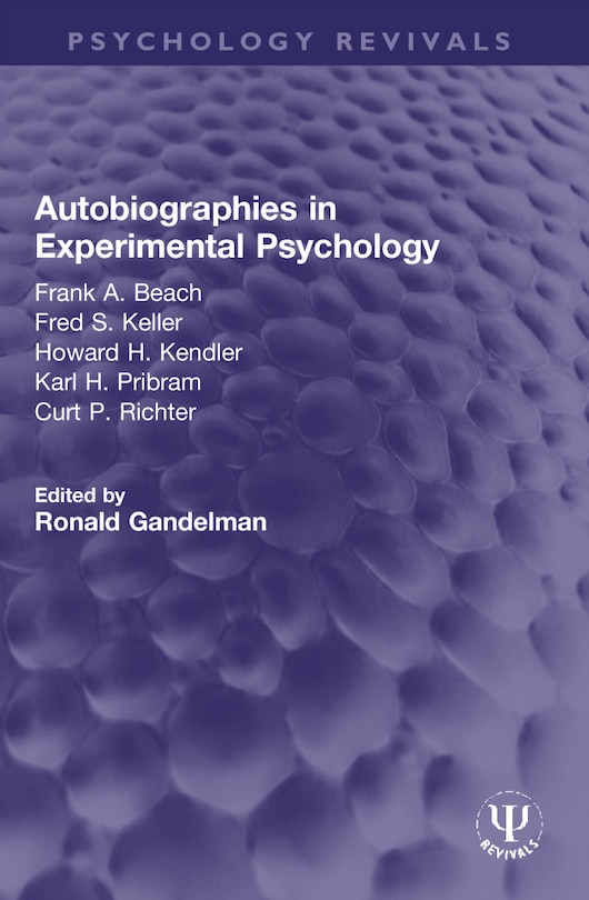 Front cover_Autobiographies in Experimental Psychology