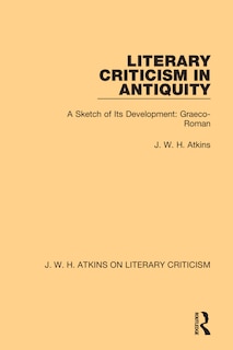 Front cover_Literary Criticism in Antiquity