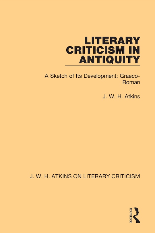 Front cover_Literary Criticism in Antiquity