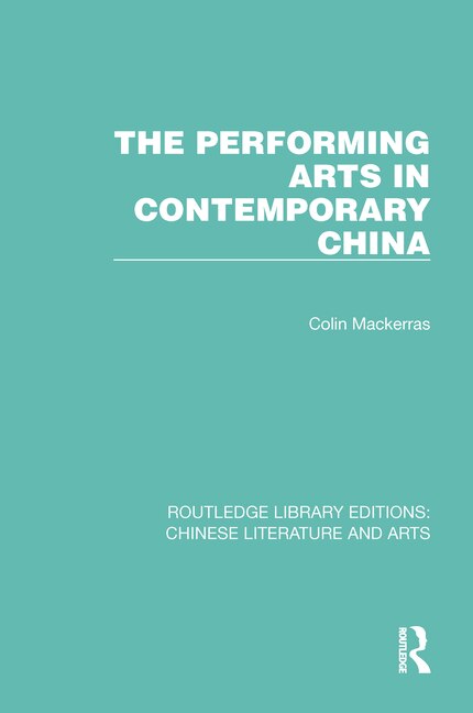Front cover_The Performing Arts in Contemporary China