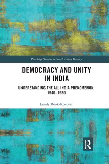 Front cover_Democracy And Unity In India