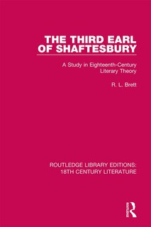 Front cover_The Third Earl Of Shaftesbury