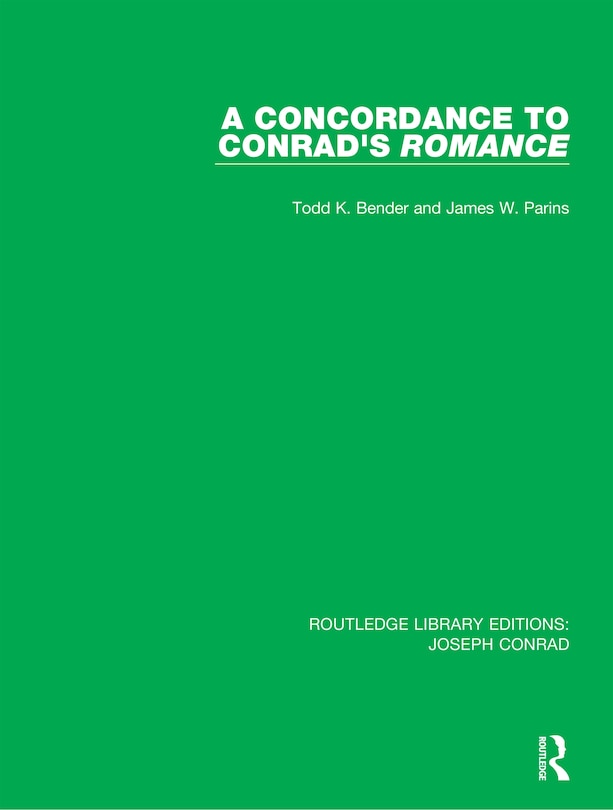Couverture_A Concordance To Conrad's Romance