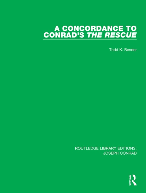 Front cover_A Concordance to Conrad's The Rescue