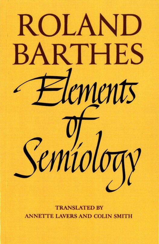 Front cover_Elements Of Semiology