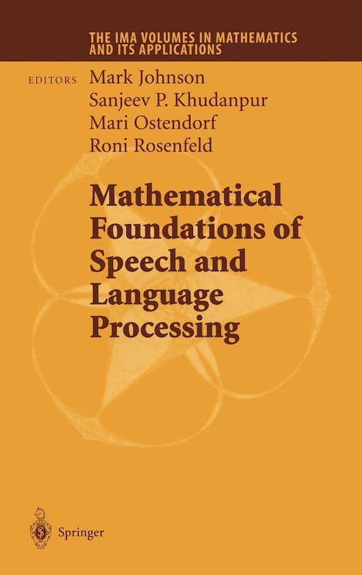 Front cover_Mathematical Foundations of Speech and Language Processing