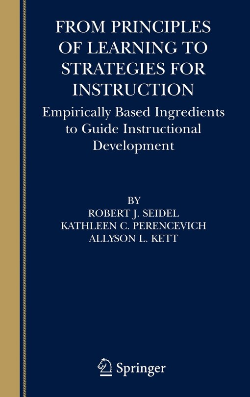 Couverture_From Principles Of Learning To Strategies For Instruction