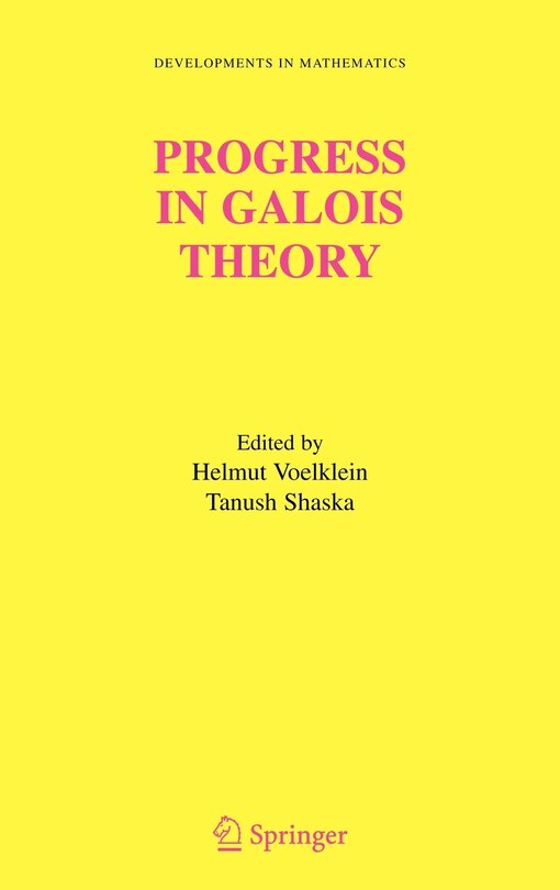 Front cover_Progress in Galois Theory