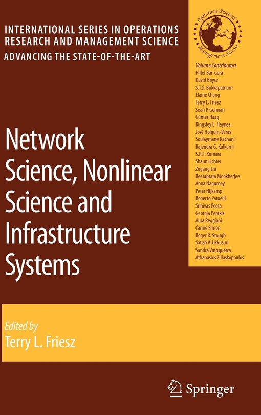 Front cover_Network Science, Nonlinear Science and Infrastructure Systems
