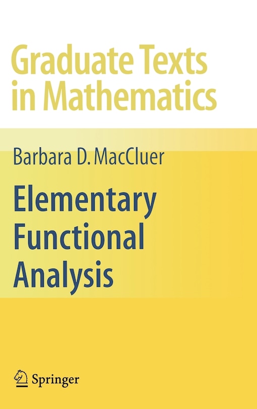 Front cover_Elementary Functional Analysis