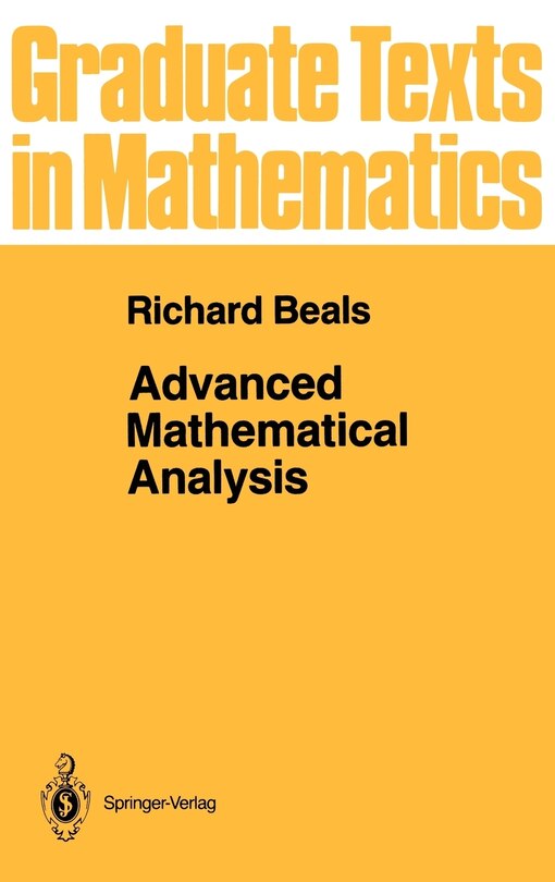 Front cover_Advanced Mathematical Analysis