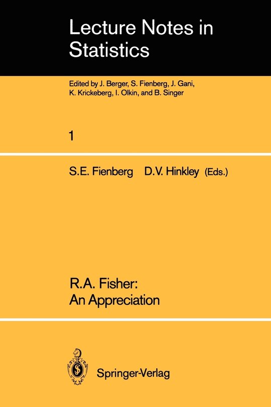 Couverture_R.A. Fisher: An Appreciation