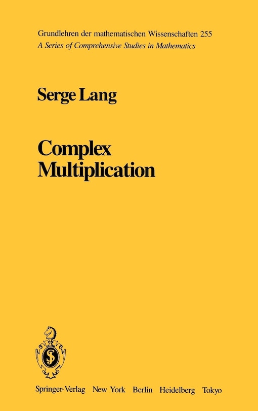 Front cover_Complex Multiplication