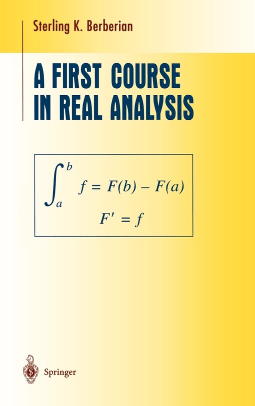 Couverture_A First Course in Real Analysis