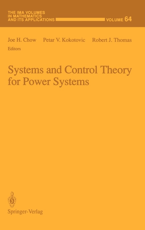 Front cover_Systems and Control Theory for Power Systems