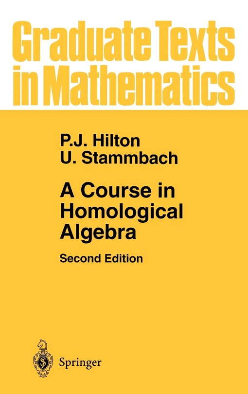 Front cover_A Course in Homological Algebra