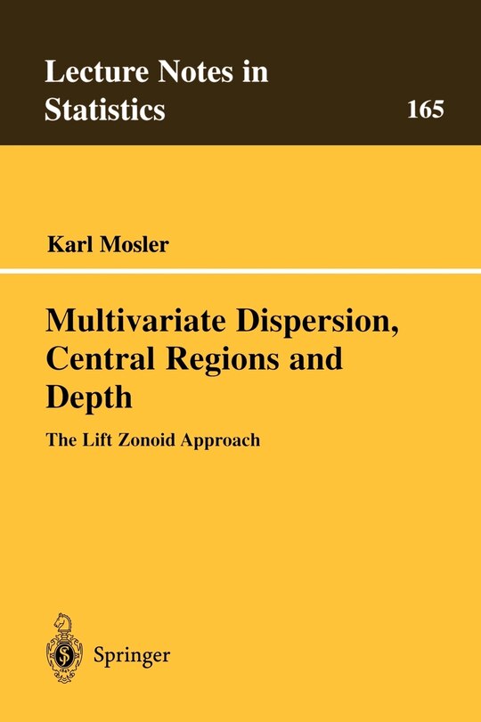 Couverture_Multivariate Dispersion, Central Regions, And Depth