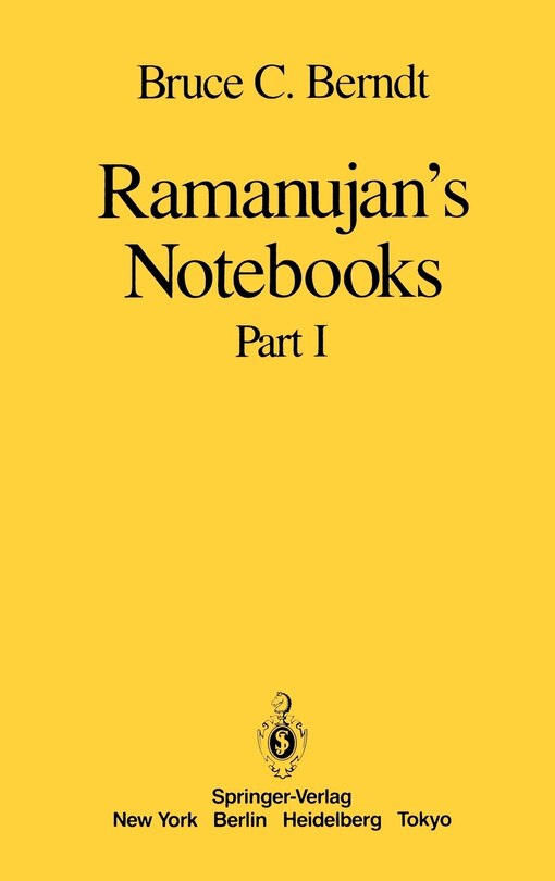 Couverture_Ramanujan's Notebooks