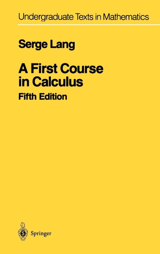 Couverture_A First Course in Calculus