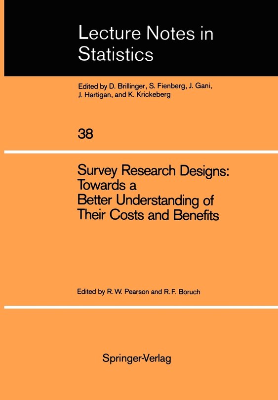 Couverture_Survey Research Designs: Towards a Better Understanding of Their Costs and Benefits