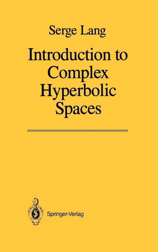 Couverture_Introduction To Complex Hyperbolic Spaces