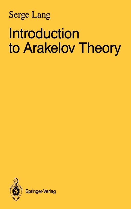 Front cover_Introduction To Arakelov Theory