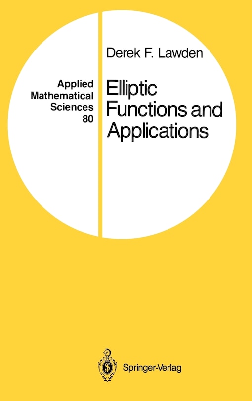 Couverture_Elliptic Functions and Applications